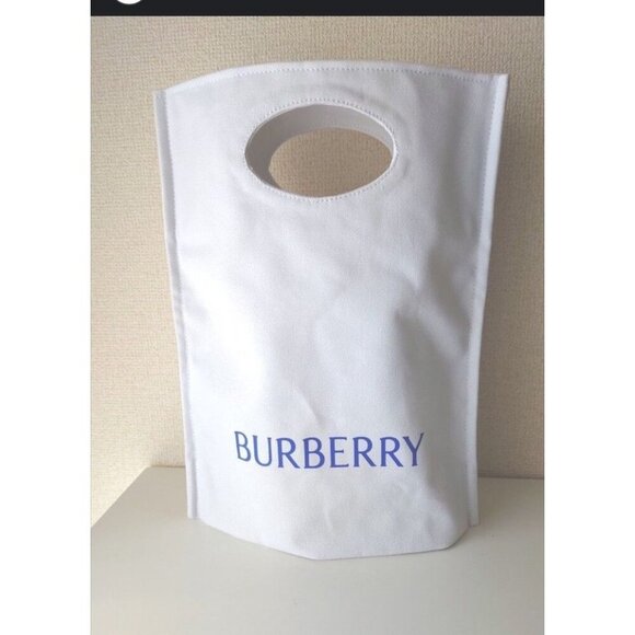 Burberry white Canvas Hand Bag Tote - Picture 1 of 5